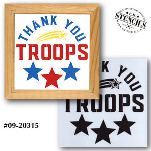 Thank You Troops Stencil