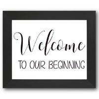Welcome to Our Beginning Stencil