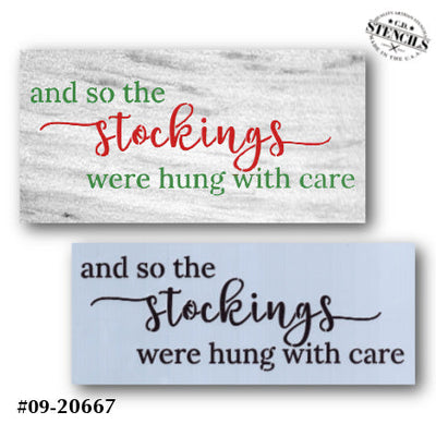 And So the Stockings Were Hung Stencil