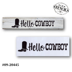 Hello Cowboy Stencil