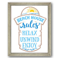 Beach House Rules Stencil