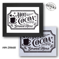 Hot Cocoa Served Here Stencil