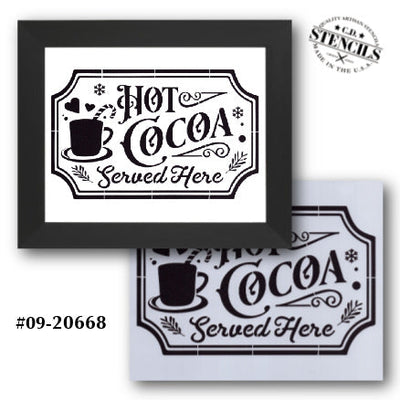 Hot Cocoa Served Here Stencil