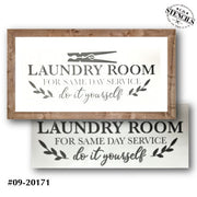 Laundry Room Same Day Service Stencil