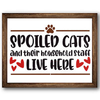 Spoiled Cats and Their Household Staff Stencil