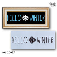 Hello Winter Stencil