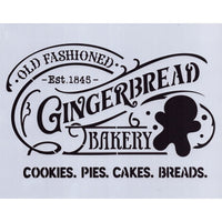Old Fashioned Gingerbread Bakery Stencil