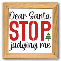 Dear Santa Stop Judging Me Stencil