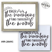 Over the Mountains Stencil