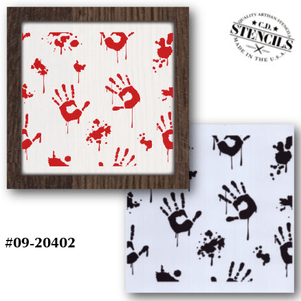 Handprint Background Stencil