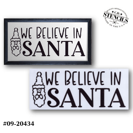 We Believe in Santa Stencil