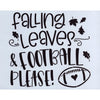 Falling Leaves and Football Please Stencil
