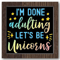 Let's Be Unicorns Stencil