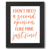 I Don't Need a Second Opinion Stencil
