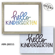 Hello Kindergarten Stencil