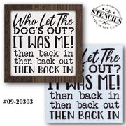 Who Let the Dogs Out? Stencil