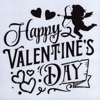 Happy Valentine's Day Cupid Stencil