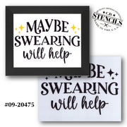 Maybe Swearing Will Help Stencil