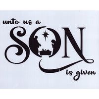 Unto Us a Son is Given Stencil