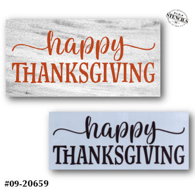Happy Thanksgiving Stencil