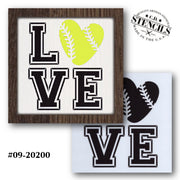 LOVE Baseball/Softball Stencil