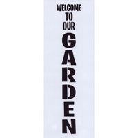Welcome to Our Garden Vertical Stencil