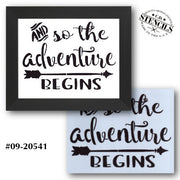 And So the Adventure Begins Stencil
