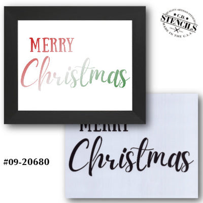 Merry Christmas Stencil