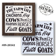 The Farm Life Collage Stencil