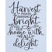 Harvest Moon Shining Stencil