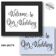 Welcome to Our Wedding Script Stencil