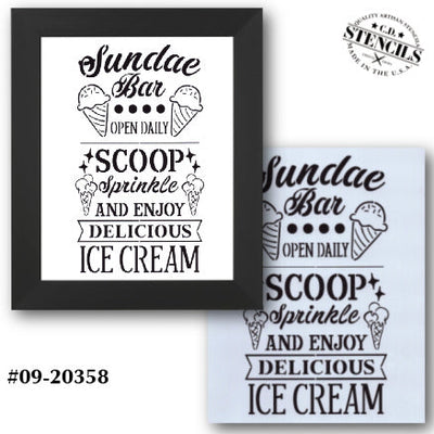 Sundae Bar Stencil