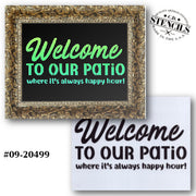 Welcome to Our Patio Stencil