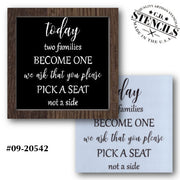 Pick a Seat Not a Side Stencil
