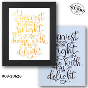 Harvest Moon Shining Stencil