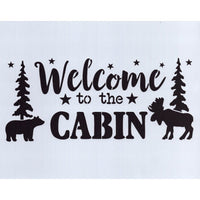 Welcome to the Cabin Moose & Bear Stencil