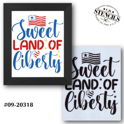 Sweet Land of Liberty Stencil