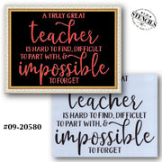 A Truly Great Teacher Stencil