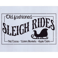 Old Fashioned Sleigh Rides Stencil