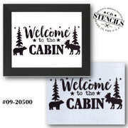 Welcome to the Cabin Moose & Bear Stencil