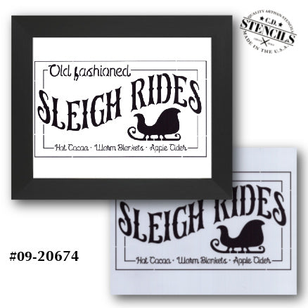 Old Fashioned Sleigh Rides Stencil