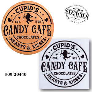 Cupid's Candy Cafe Stencil