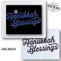 Hanukkah Blessings Stencil