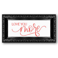 Love You More Script Stencil