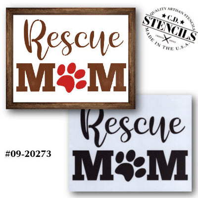 Rescue Mom Stencil