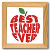 Best Teacher Ever Apple Stencil