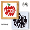 Best Teacher Ever Apple Stencil