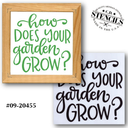 How Does Your Garden Grow Stencil