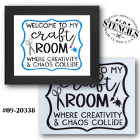 Welcome to My Craft Room Stencil