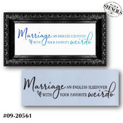 Marriage an Endless Sleepover Stencil